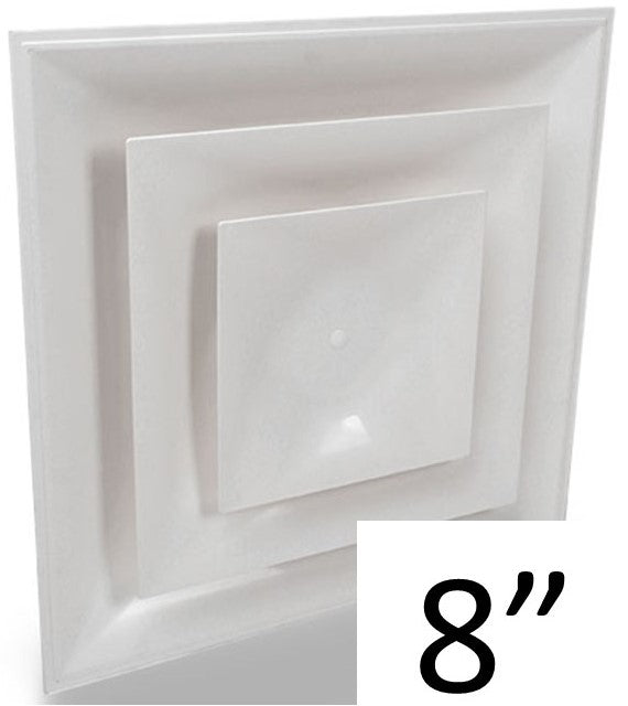 Stratus White Plastic 2'x2' CONE Air Diffusers
