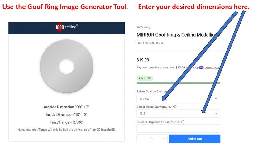 MIRROR Goof Ring & Ceiling Medallions