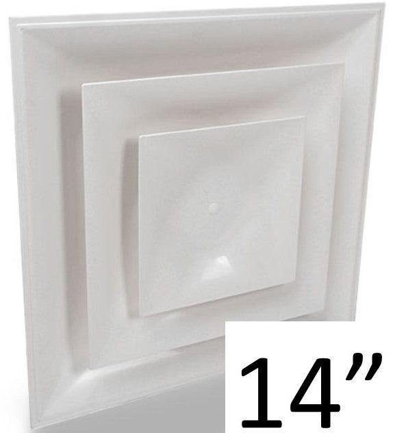 Stratus White Plastic 2'x2' CONE Air Diffusers