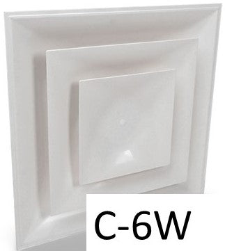 Stratus White Plastic 2'x2' CONE Air Diffusers