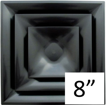 Stratus Black Plastic CONE Style 2'x2' Air Diffuser - 1800ceiling