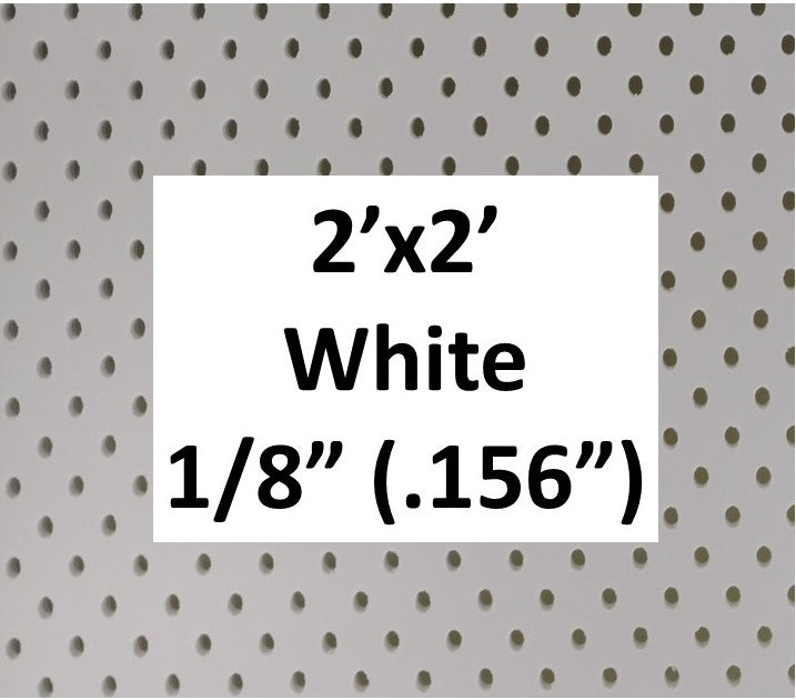 White Plastic Perforated Tile/Return-.156