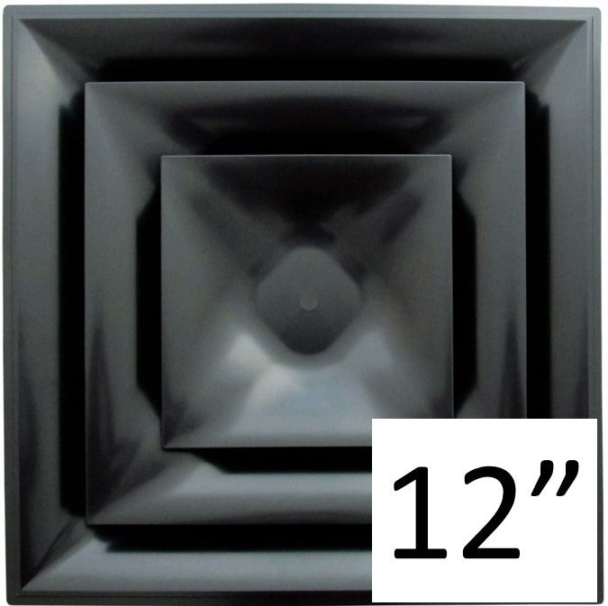 Stratus Black Plastic CONE Style 2'x2' Air Diffuser - 1800ceiling