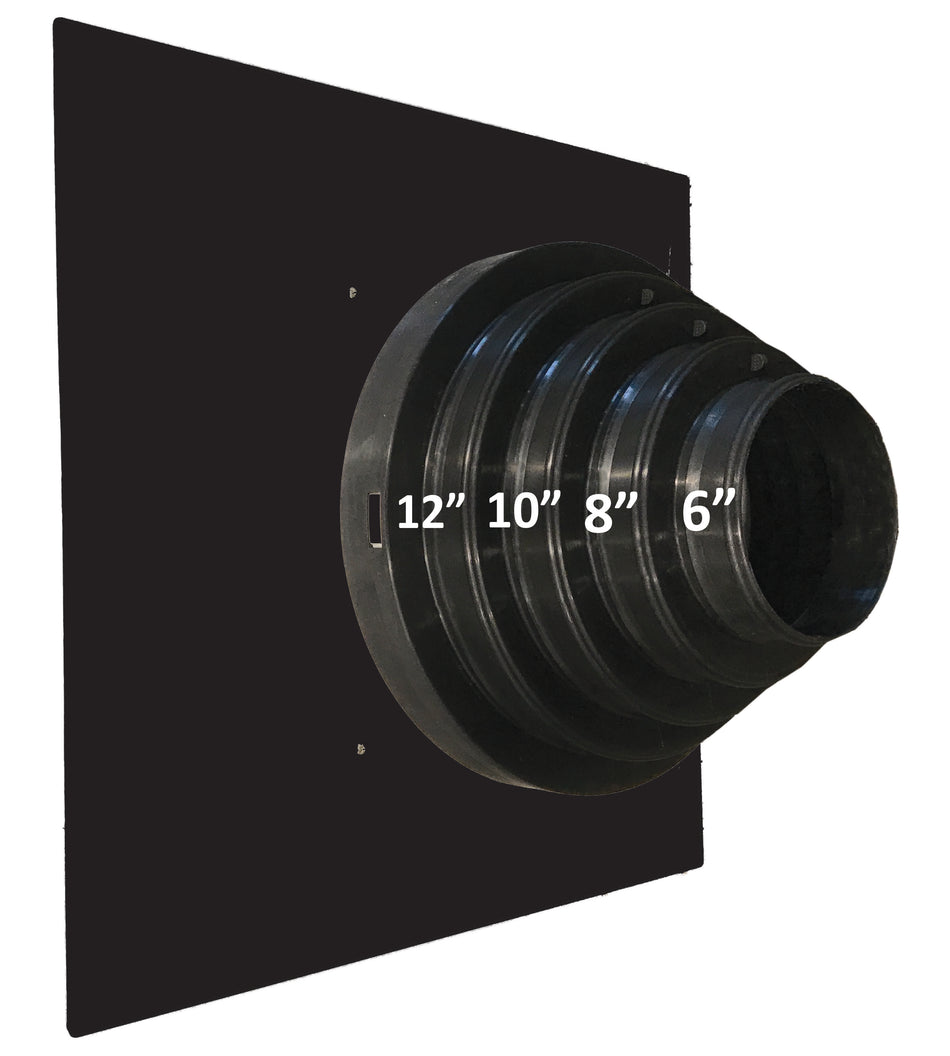 Black Plastic Return with Universal Collar