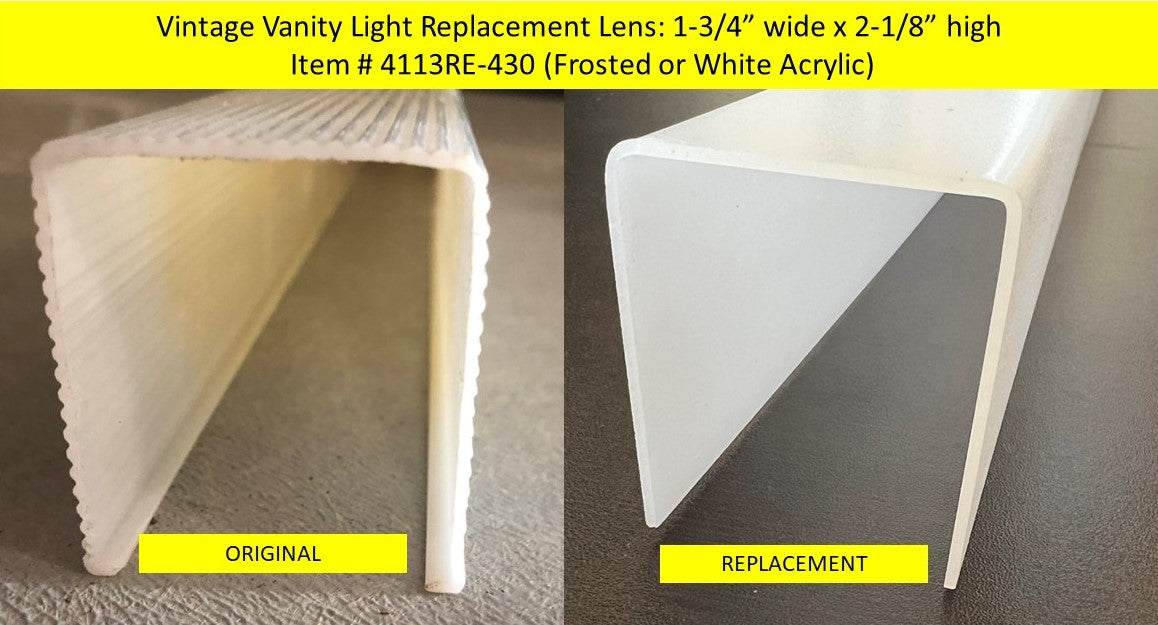 Vintage Vanity Replacement Lens: 1.75in. wide x 2.125in. high (#430) - 1800ceiling