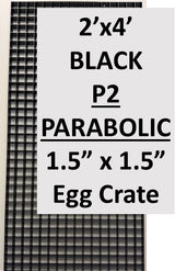 Black Parabolic Louvers-1.5" x 1.5" Cells