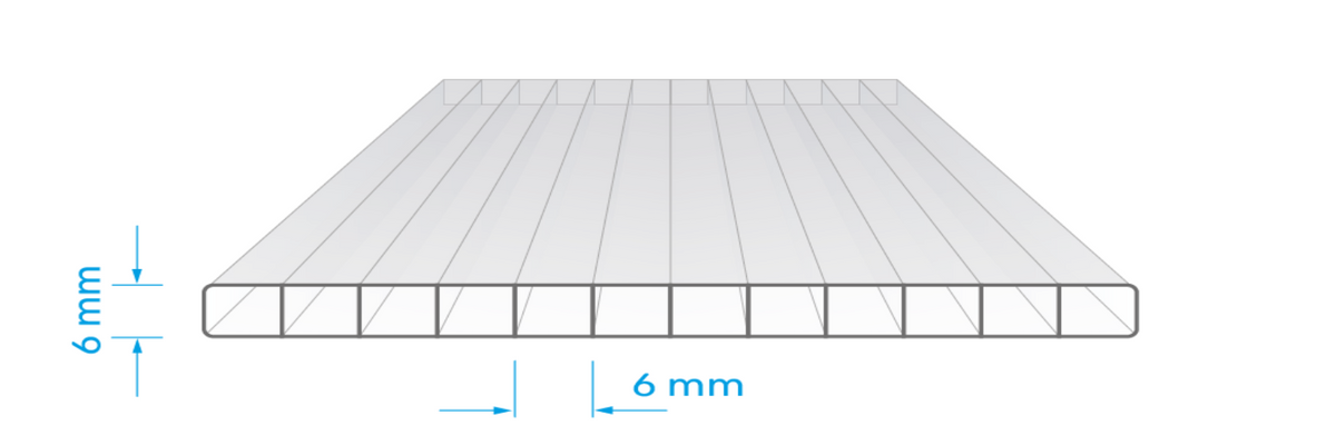 Makrolon, Clear Twin Wall, Elevator Lens, Fire Rated, Stock Sizes - 1800ceiling