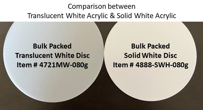 Solid White Acrylic Disc., 080g | 1800ceiling
