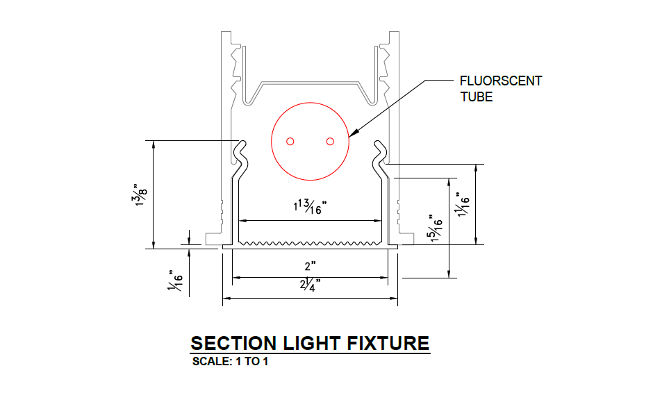 Snap In, 1.375 in. H x 2.25 in. W (6 piece minimum) - 1800ceiling
