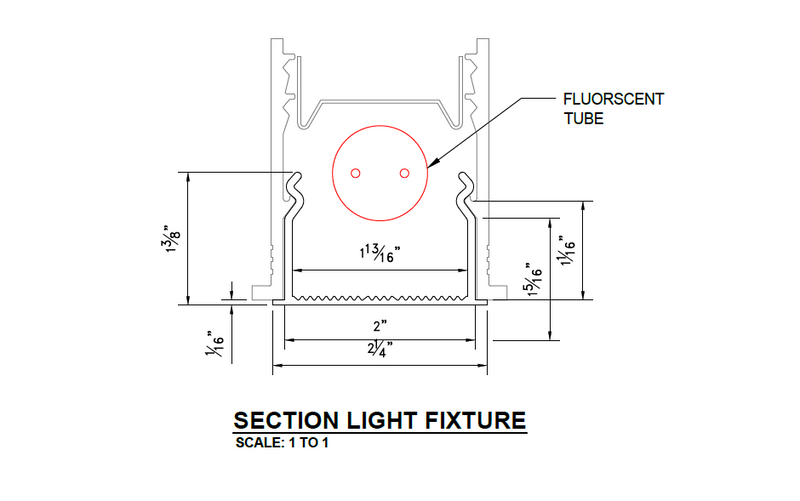 Snap In, 1.375 in. H x 2.25 in. W (6 piece minimum) - 1800ceiling