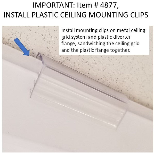 Ceiling Mounting Clips for 4876 & 4877-Package of 8