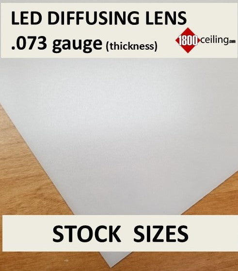 LED Muting Matte White Acrylic Lens-Stock Sizes-.073g - 1800ceiling