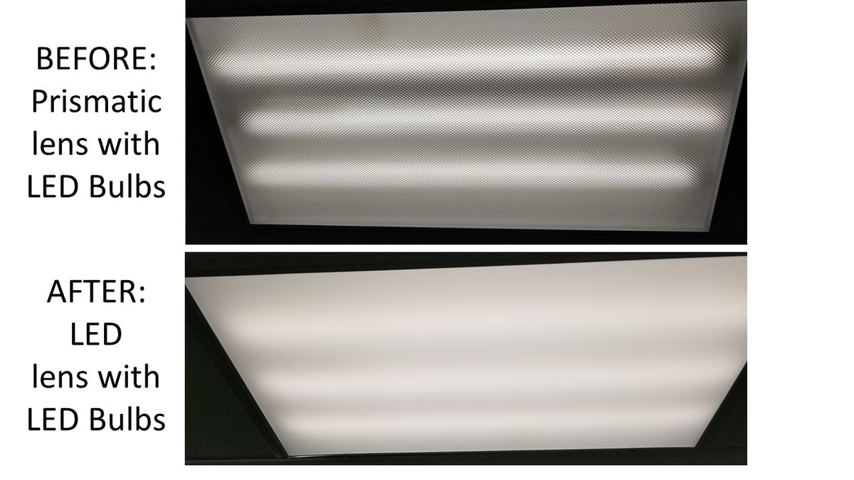 White LED Muting Acrylic Light Lens .073g-Widths 24in.-29.875in., Lengths 24in.-29.875in. - 1800ceiling