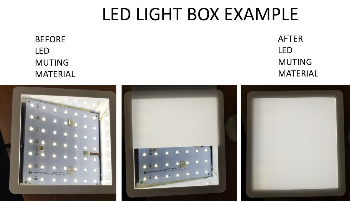 White LED Muting Acrylic Light Lens .073g-Widths 24in.-29.875in., Lengths 24in.-29.875in. - 1800ceiling