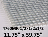 MILL Finish Half Inch (0.5 in) Aluminum Egg Crate-STOCK SIZES