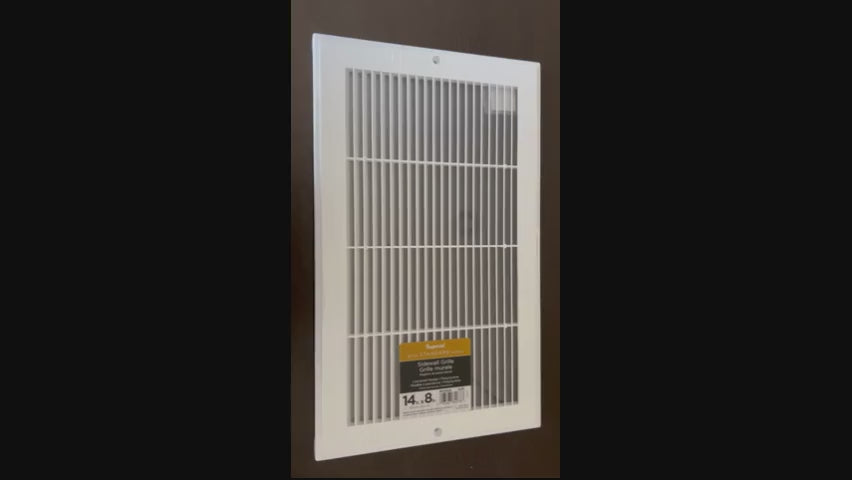 Grille ventilation rectangulaire PVC anti-pluie 175x146mm - Blanc.