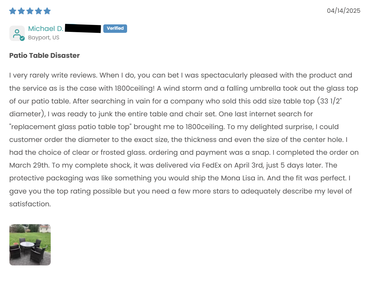 CLEAR Acrylic Disc & Table Top Protectors, .118g or .220g Thick - 1800ceiling