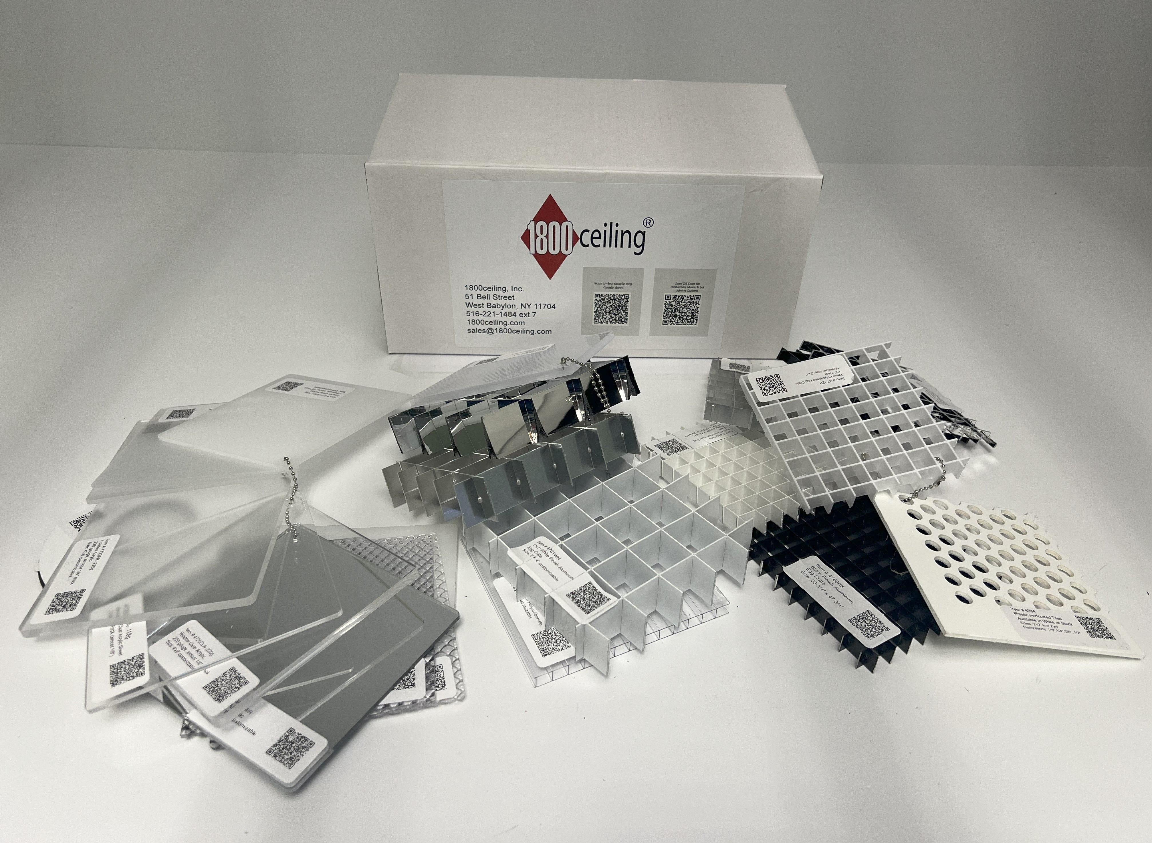 Sample Pack Light Lenses and Louvers - 1800ceiling