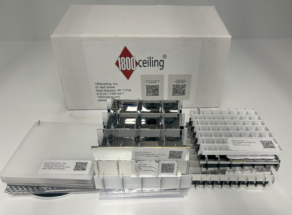 Sample Pack Light Lenses and Louvers - 1800ceiling