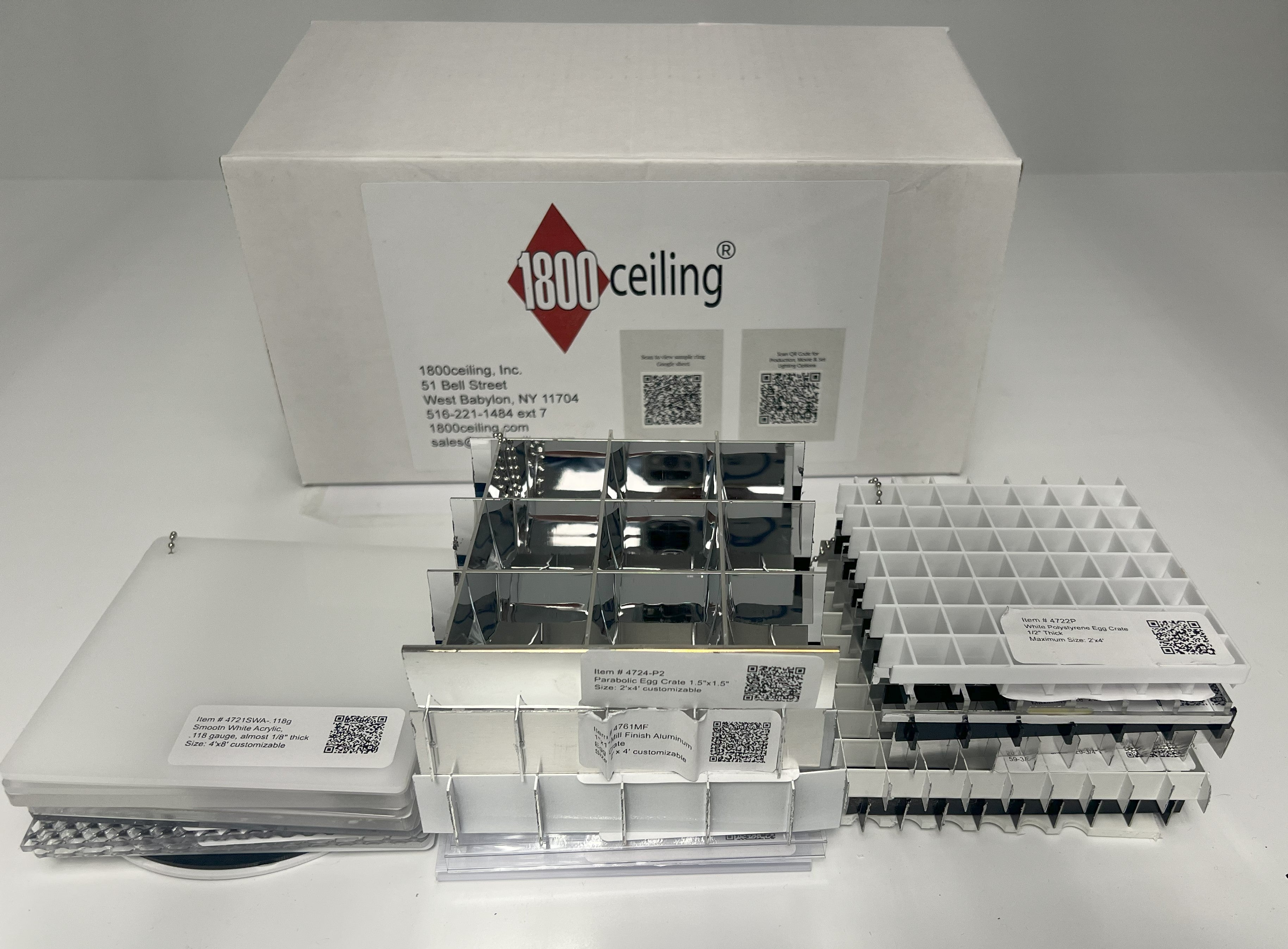 Sample Pack Light Lenses and Louvers - 1800ceiling