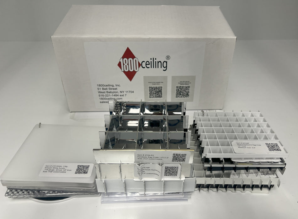 Sample Pack Light Lenses and Louvers - 1800ceiling