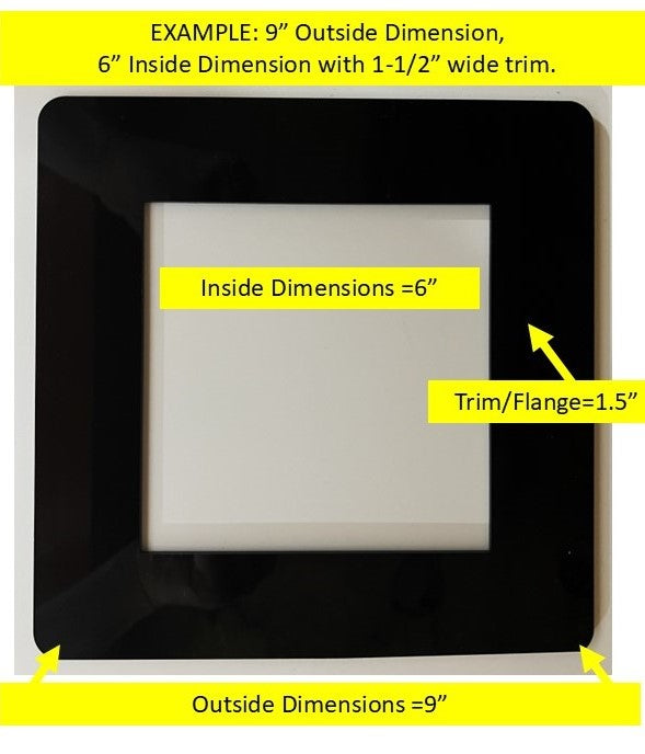 Black Custom Square Goof Plates, .118 gauge black acrylic - 1800ceiling