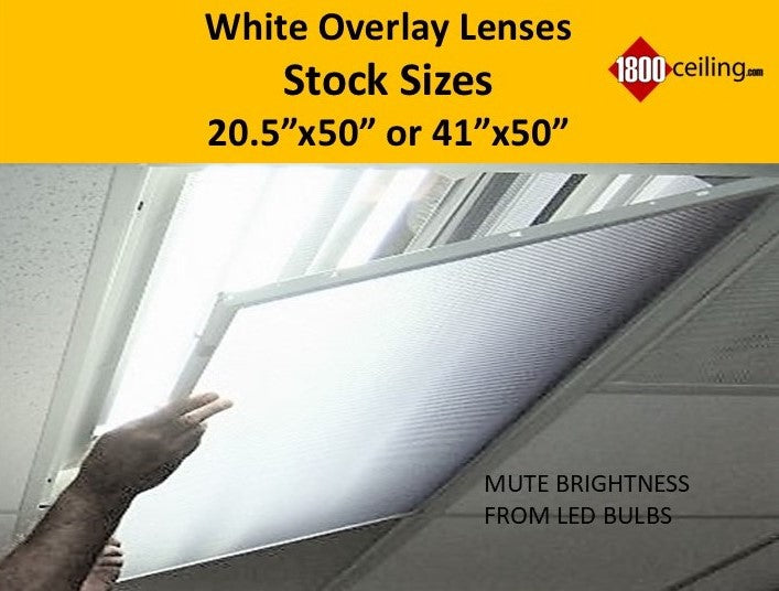 White Overlay Light Lens .020, Fine Cell, Stock Sizes - 1800ceiling