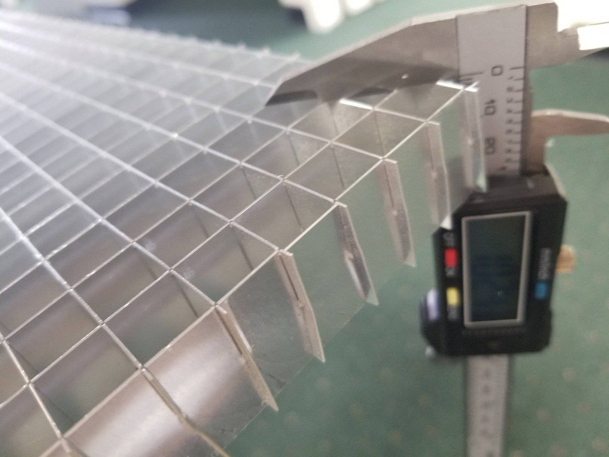 1" Thick Mill Finish Aluminum Egg Crate with 1/2" x 1/2" cells(#4763) - 1800ceiling