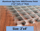 1" x 1" Mill Finish Aluminum Egg Crate, 1" Thick, (