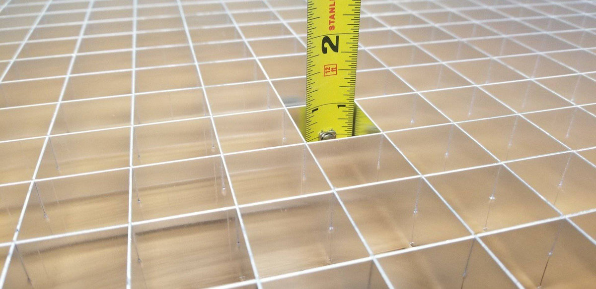 1" x 1" Mill Finish Aluminum Egg Crate, 1" Thick, (#4761MF) - 1800ceiling