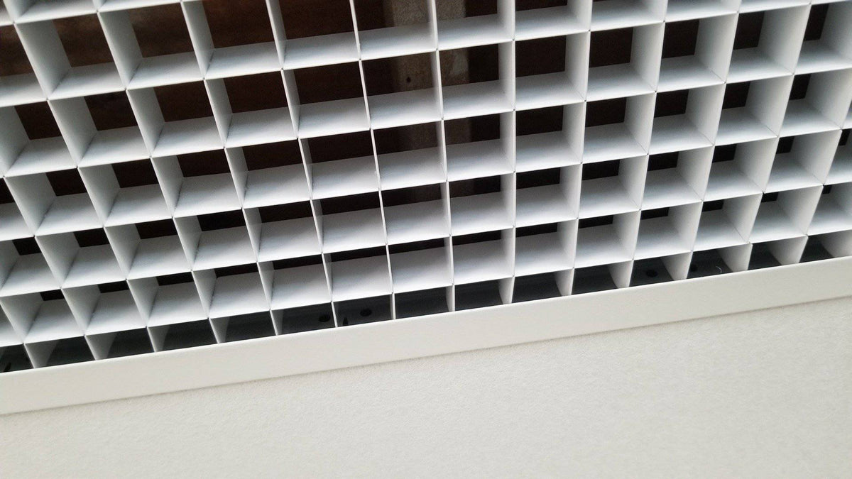 1" x 1" White Aluminum Egg Crate, 1" Thick (#4761WH) - 1800ceiling