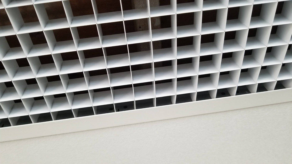 1" x 1" White Aluminum Egg Crate, 1" Thick (#4761WH) - 1800ceiling