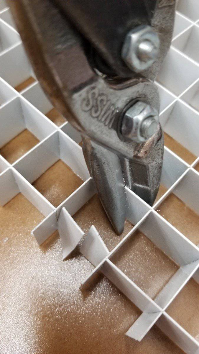 1" x 1" White Aluminum Egg Crate, 1" Thick (#4761WH) - 1800ceiling