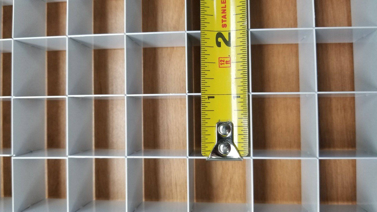 1" x 1" White Aluminum Egg Crate, 1" Thick (#4761WH) - 1800ceiling