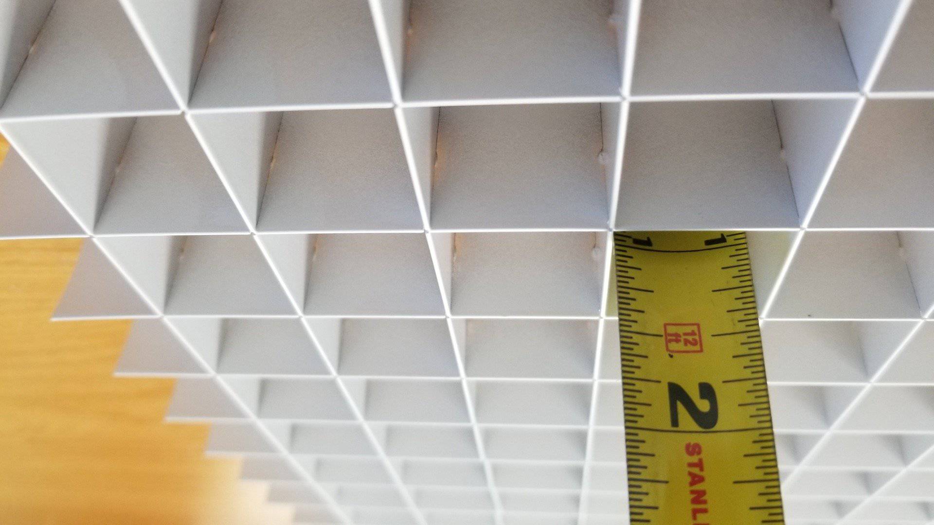 1" x 1" White Aluminum Egg Crate, 1" Thick (#4761WH) - 1800ceiling