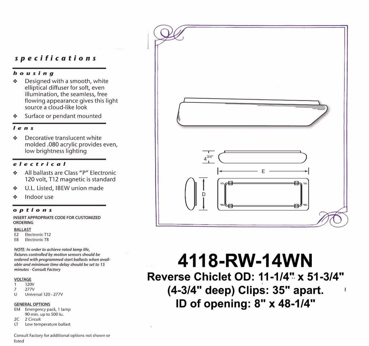 1' x 4' Chiclet Replacement Lens-out of stock - 1800ceiling