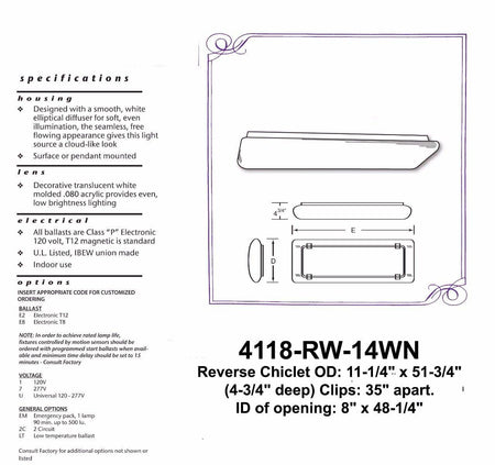 1' x 4' Chiclet Replacement Lens-out of stock - 1800ceiling