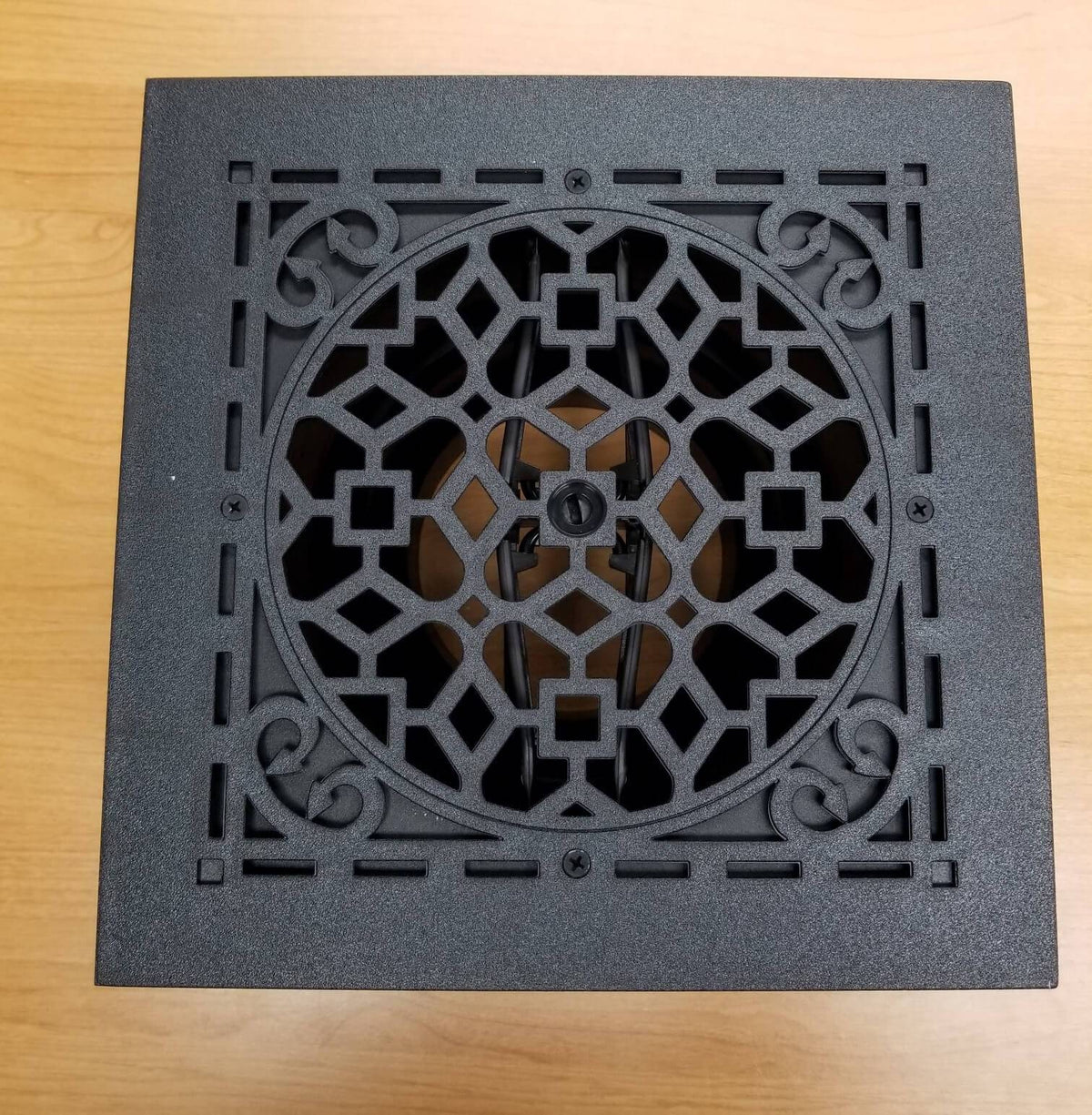 1'x1' Black Plastic Antique grille/damper/box, MVAB, #81918 - 1800ceiling