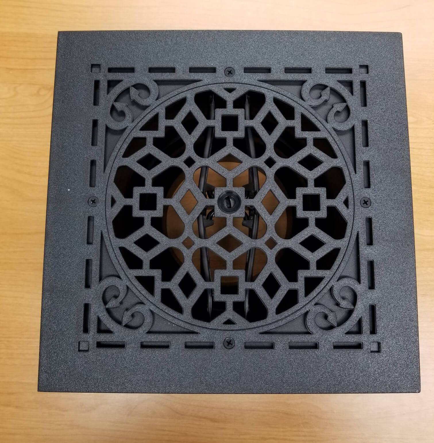 1'x1' Black Plastic Antique grille/damper/box, MVAB, #81918 - 1800ceiling