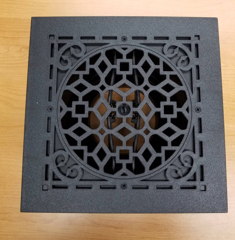 1'x1' Black Plastic Antique grille/damper/box, MVAB,
