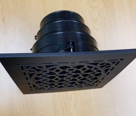 1'x1' Black Plastic Antique grille/damper/box, MVAB, #81918 - 1800ceiling