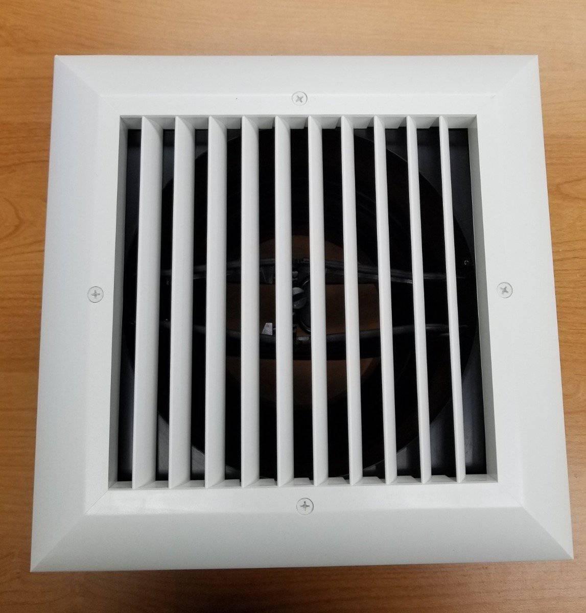 1'x1' White Plastic Exhaust, Return, grille/damper/box, MVE, #81915 - 1800ceiling