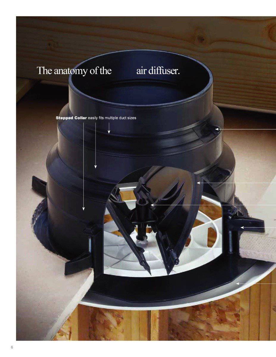 1'x1' White Plastic Exhaust, Return, grille/damper/box, MVE, #81915 - 1800ceiling