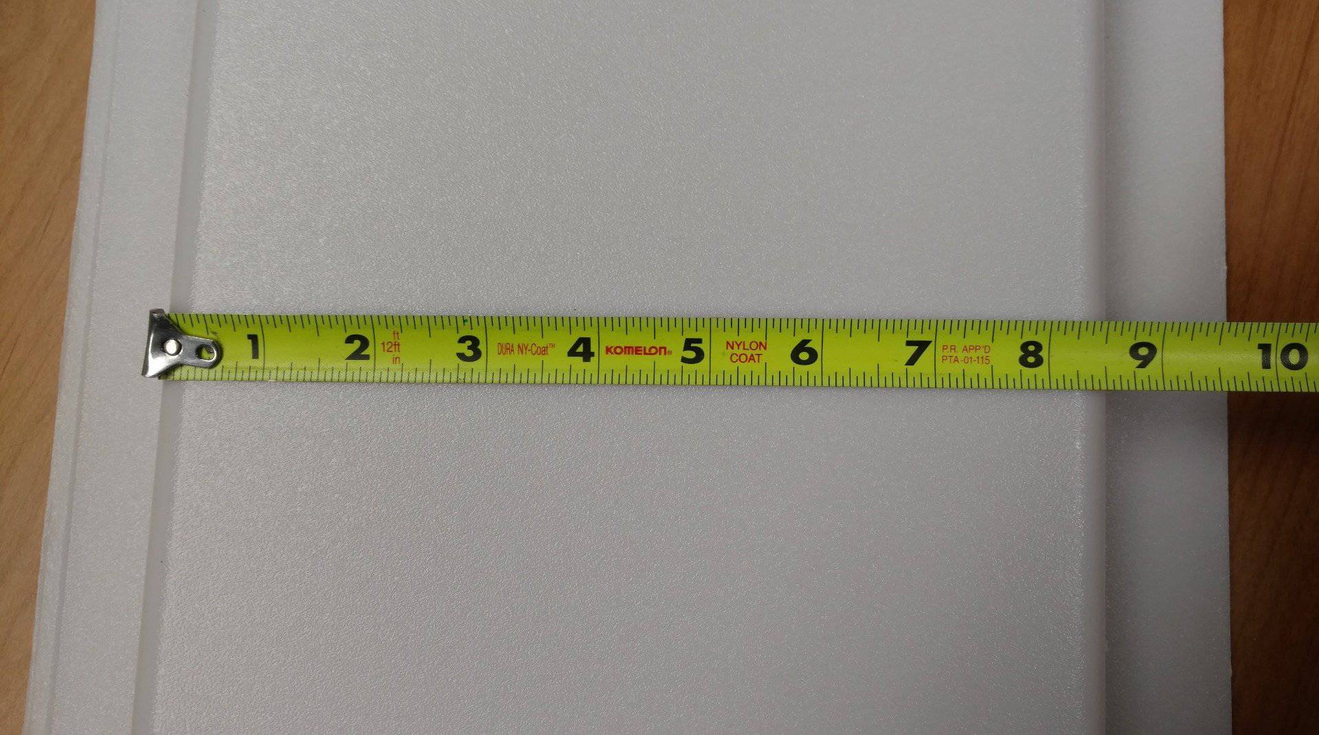 1'x4' White Flange Pan - 1800ceiling