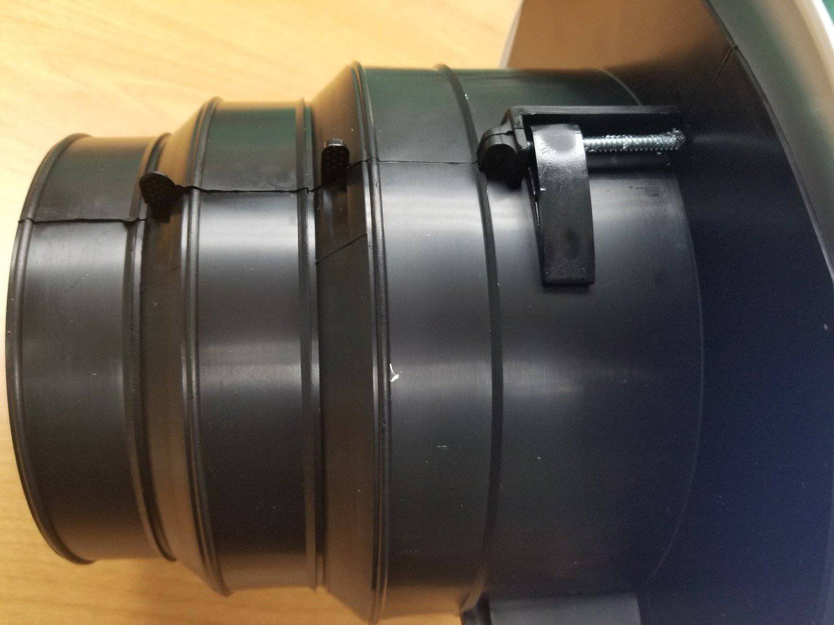 12.5" Round White Plastic grille/damper/box, MV360, #81911 - 1800ceiling