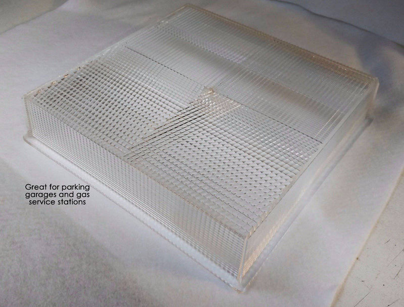 12" x 12 x 2.5" High.  Clear Acrylic Injection Molded Lens Outdoor Drop Lens - 1800ceiling