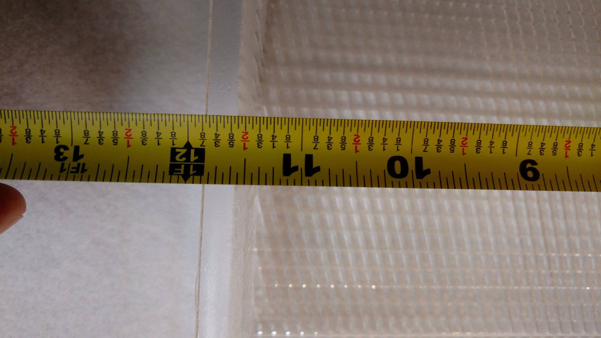 12" x 12 x 2.5" High.  Clear Acrylic Injection Molded Lens Outdoor Drop Lens - 1800ceiling