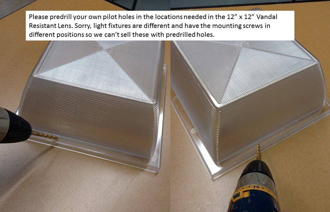 12" x12" Vandal Resistant Lens - 1800ceiling