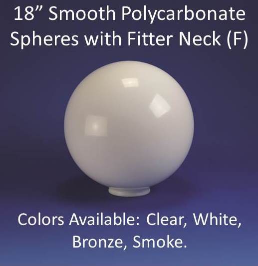 18" Smooth Polycarbonate with Fitter Neck - 1800ceiling