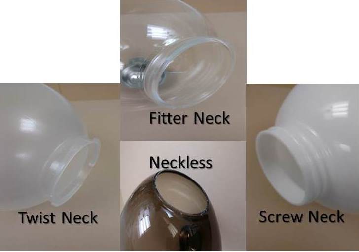 18" Smooth Polycarbonate with Fitter Neck - 1800ceiling